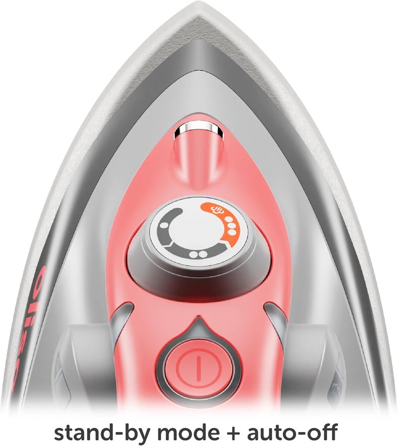 Oliso M3Pro Project Steam Iron with Solemate – 1000W Ceramic Soleplate Iron and LED Light for Sewing, Quilting, Crafting, and Travel – Coral - Image 3